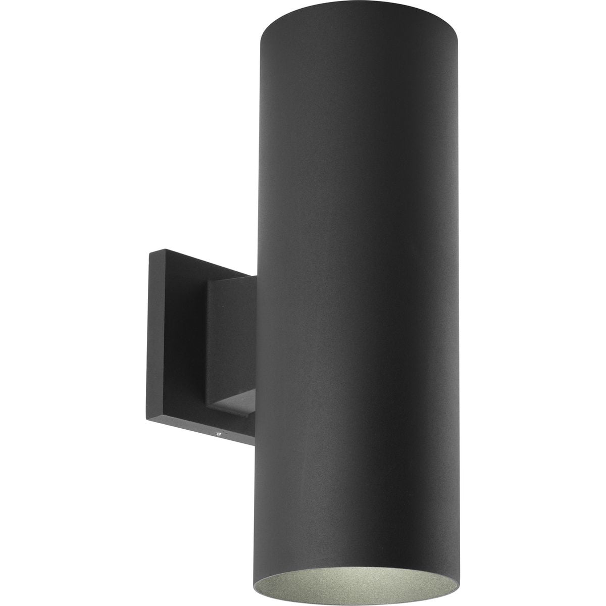 Progress Lighting Cylinder Collection Black Incandescent 2 Light up/down Modern Outdoor Wall Light