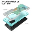thumbnail image 2 of Rosebono Compatible With Motorola Moto G Power 5G 2023 Case, Hybrid Dual Layer Graphic Design Pattern Heavy Duty Protection Case For Motorola Moto G Power 5G 2023 (Green Marble), 2 of 4