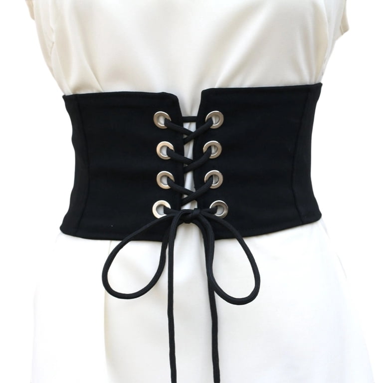Black Wide Fabric Woman Fashion Belt with ties.​ Women Fashion Extra Long Fabric Wide Tie Belt High Waist  main image 2