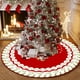 thumbnail image 1 of Fiudx Ofertas y liquidaciones Falda para árbol de Navidad de 31,5 pulgadas, de terciopelo, estilo vintage, para decoración de fiestas navideñas, con purpurina, para el hogar y las vacaciones, 1 of 6