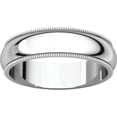 thumbnail image 4 of 5mm Comfort Fit Milgrain Band in 14k White Gold - Size 12, 4 of 9