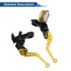 thumbnail image 5 of Palancas de freno de embrague cortas para Honda, Kawasaki, Suzuki y Yamaha, ajustables, palanca de freno de manillar de motocicleta, aleación de aluminio, tono dorado sólido, 5 of 6