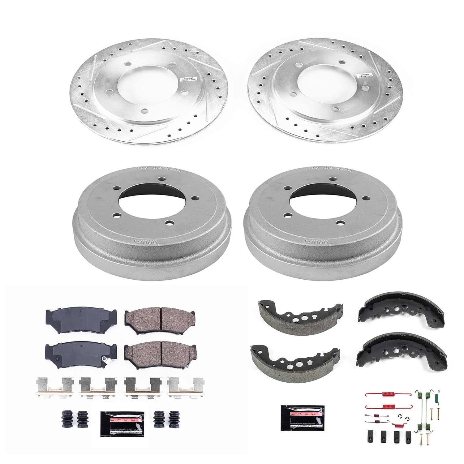 PowerStop Front and Rear Z23 Evolution Sport Brake Pad Rotor Drum and Shoe Kit Fits: CHEVROLET Select Models K15184DK