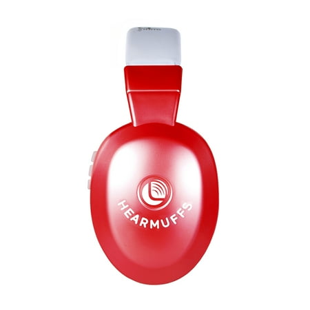 Lucid Hearing - Bluetooth HearMuffs for Children - Hearing Protection Ear Muffs Ideal for Kids 5-10 Years Old - RED