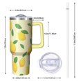 thumbnail image 2 of OBREWU Lemon Tumbler with Handle and Lid,Lemon 40oz Double Wall Vacuum Insulated Tumbler,Cups Gift for Women and Men, 2 of 7