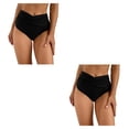 thumbnail image 2 of Jumpingount Calzoncillos de baño de diseño Simple para mujer, bañador para fiesta en la piscina, traje de baño para surf y esnórquel, ropa Negro L 2piezas, 2 of 6