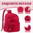 thumbnail image 4 of Lomyolo School Backpack for Women 4 5 6 7 8 9 10 11 12 13 Year Old Daughter Corduroy Backpack Lightweight Bookbag for School, Travel Cute Gift - Red, 4 of 6