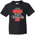 thumbnail image 3 of Inktastic Little Sister and Biggest Fan Baseball Glove and Bat Youth T-Shirt, 3 of 5