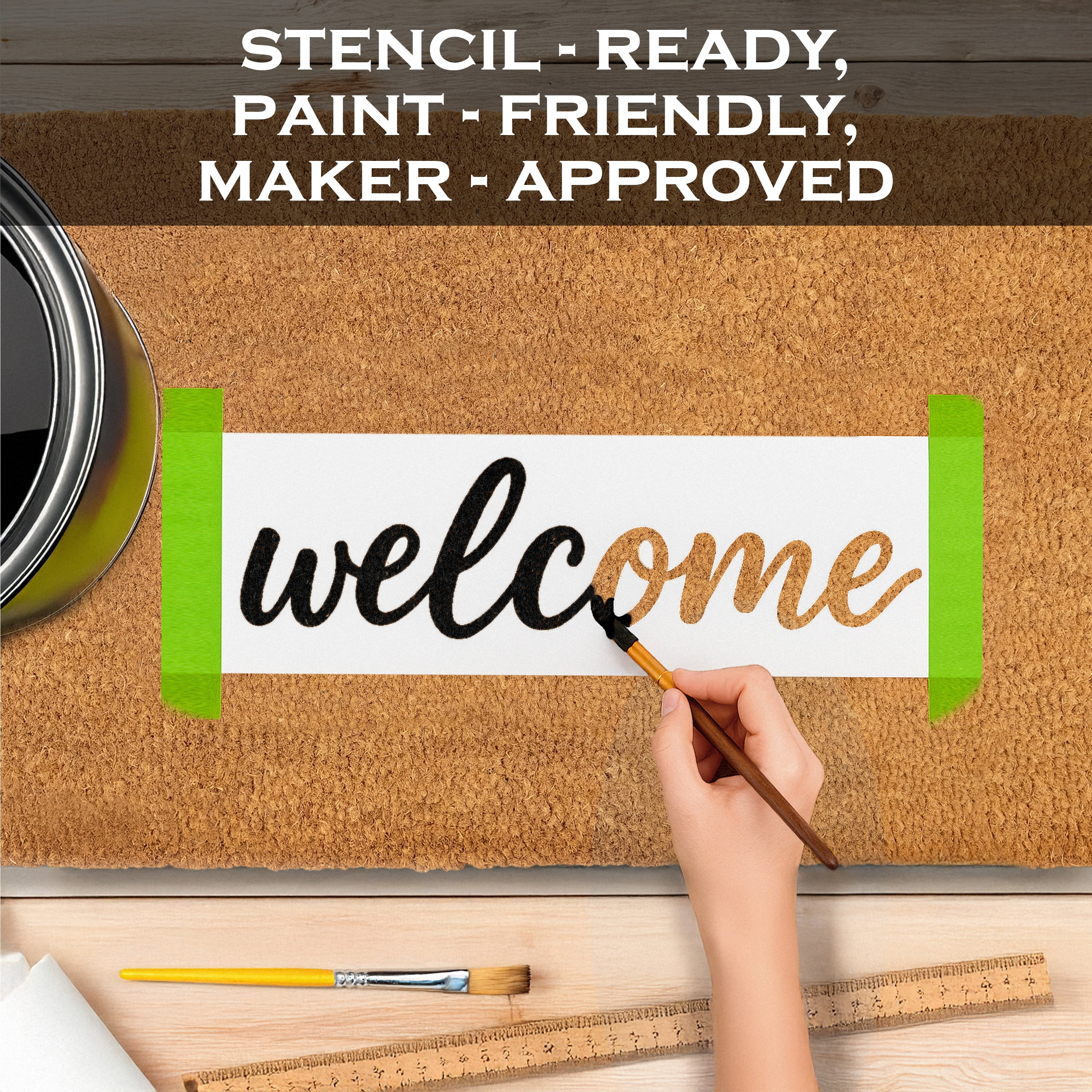 MAINEVENT Blank Coir Doormat 30x17 Inch Plain DIY Outdoor Welcome Mat for Outside 10pk