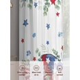 thumbnail image 6 of Independence Day Sheer Curtains 2 Panels Set Country Farmhouse Red Blue Star Butterfly Leaf Flower Sheer Window Curtains Light Filtering Rod Pocket Voile Drapes for Bedroom Living Room 52"x54", 6 of 9