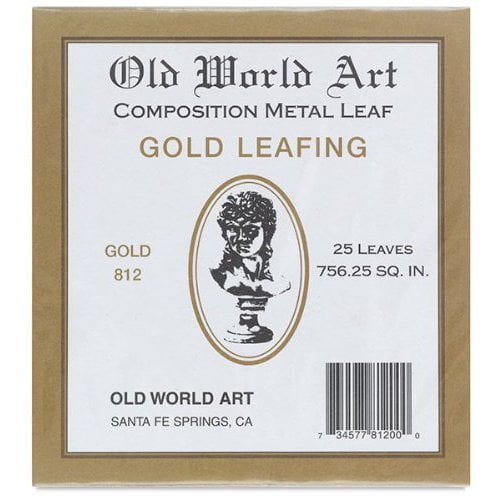 OLD WORLD ART / EASY LEAF 812 COMPOSITION GOLD LEAF 25 SHEETS 5-1/2 INCH