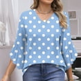 thumbnail image 2 of Ashirexll Ladies Tops and Blouses, Tops for Women Trendy, Printed Long Sleeve Button Lapel Blouse for Womens Casual Fashion Tops, 2 of 7