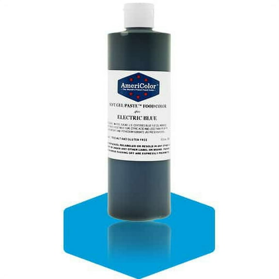 AmeriColor, Soft Gel Paste Food Color, Electric Blue 13.5 oz