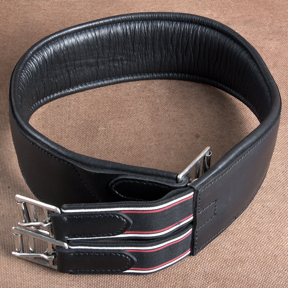 Hilason Padded Leather Horse English Saddle Girth Cinch Roller Buckles
