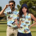 thumbnail image 2 of Jeiento 250th Anniversary Couple Matching Outfit Eagle Mens Golf Shirts Short Sleeve Dry Fit Collared Tops and Womens Zipper Shirt Sleeveless Racerback Workout Tops, Women's XS, 2 of 7
