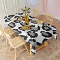 thumbnail image 6 of White and Gray Of Leopard Print Rectangle Tablecloth 60"x102",Waterproof Polyester Rectangle Table Cloth, Wipeable Spillproof Polyester Tablecloth for Dining, Camping, Indoor and Outdoor, 6 of 6