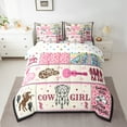 thumbnail image 2 of Manfei Western Cowgirl Bedding Full Size,Dreamcatcher Guitar Bowtie Comforter Sets with Sheets,Leopard Print Bedding Sets Full Size For Girls,Lightweight Bedroom Decoration Reversible,7pcs, 2 of 7