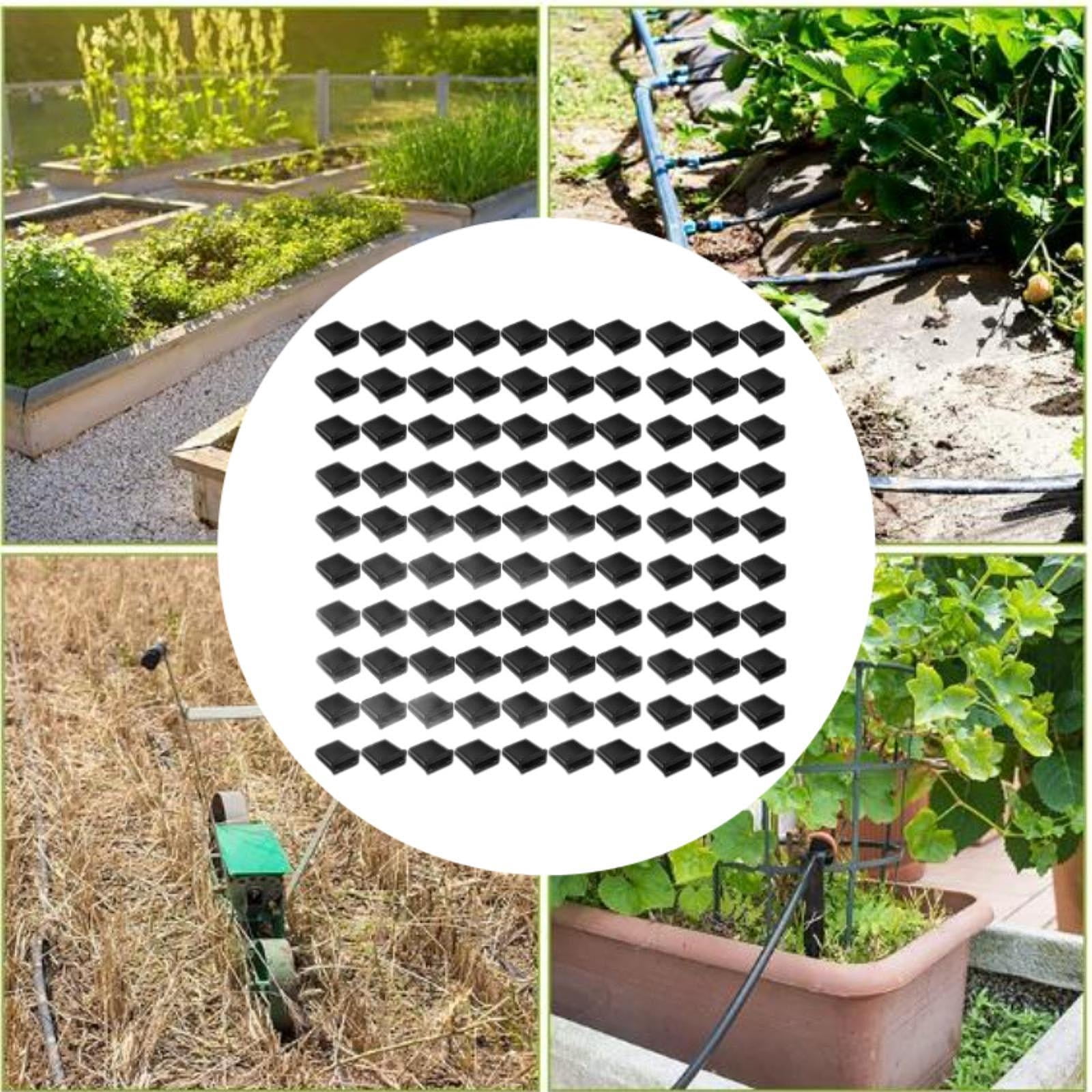 figatia Drip Tape Row Ends Practical Easy to Install Folding Water Drip Tape Irrigation Kit for Yard Vegetable Outdoor Orchard Garden 100 Pieces