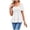 White, variant on IROINNID Plus Size For Women Summer Cinched Waist Round Neck Leisure Short Sleeve Solid Tops Under 10$
