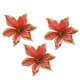 thumbnail image 5 of EeaseMX 10 flores artificiales con purpurina de 13 cm para decoración de árbol de Navidad (rojas), 5 of 7