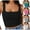 Black, variant on GERsome Tank Tops for Women Square Neck Sleeveless Crop Tops Solid Color Basic Slim-Fit Going Out Tops Athletic Sports Tee Shirts