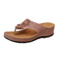 thumbnail image 1 of Women‘s Wedge Flip Flops With Arch Support 2022 Trending Summer Posh T-Strap Orthotic Beach Sandals, 1 of 9