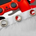 thumbnail image 4 of Manfei Gamepad Game Lovers Blackout Curtains Set of 2 (52x84 Each),Rustic Camouflage Pattern Window Curtains,Red White Gray Curtains and Drapes For Boys Kids,Ultra Soft Home Decor, 4 of 6