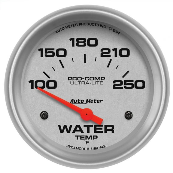 AUTO METER 4437 2-5/8IN WATER TEMP, 100- 250F, SSE, ULTRA-LITE