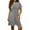 Gray, variant on Zedker Women's V-Neck Ruched Casual T Shirt Dress Summer Short Sleeve Swing Dresses with Pockets