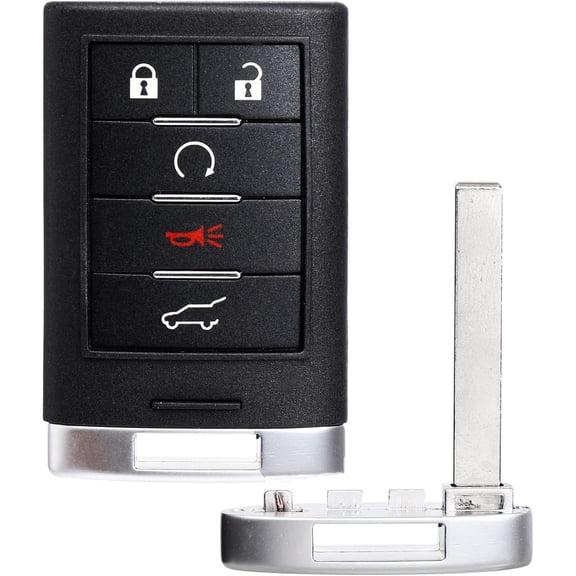 Key Fob Remote Replacement for Cadillac SRX ATS ELR XTS 2010 2011 2012 2013 2014 2015 Keyless Entry Remote Control Start Car Key Fobs (FCCID NBG009768T, 5-Buttons, 315 MHz)