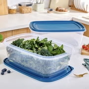 Mainstays Reusable Food Storage Containers, Large Rectangle, Plastic, 2 Pack – 2 Containers with Lids, 2.5 Gallons,Ideal for Meal Planning