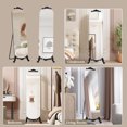 thumbnail image 3 of HLR 61.5"x 20" Full Length Mirror Arched Standing Floor Mirror Full Body Mirror, Black, 3 of 7