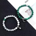 thumbnail image 3 of HOOUN Beads Lover Couple Bracelets-Natural Stone Heart Magnet Bracelet Fashion 2PC Set-Set 10, 3 of 7