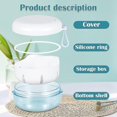 thumbnail image 5 of Étui de Bain pour Dentier Boîte de Dentier Réutilisable Support de Dentier Portable Boîte de Rangement Mini en Silicone Durable avec Trous de Ventilation Dentier Premium Étanche, 5 of 5