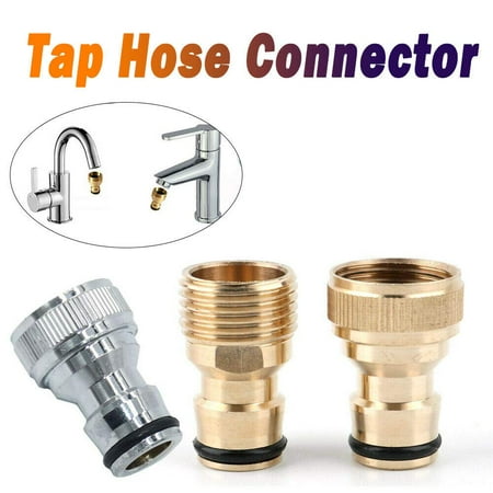 Metal Hose Adapter Kitchen Tap Adapter Garden Tap Connector Fittings Golden Female 1 2 For Hose Pipe Copper Tube 1pcs Walmart Canada