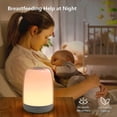 thumbnail image 5 of Luz Nocturna De Guardería Para Niños, Luz Nocturna Para Bebé Con Luz Cálida Regulable, Luz Que Cambia De 5 Colores, Luz Nocturna Táctil Recargable USB Para Lactancia Materna,, 5 of 5