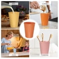 thumbnail image 7 of Uxcell 8 Pcs Simple Toothbrush Cup, 2.2 x 4.2" Bathroom Tumbler Unbreakable Reusable Plastic Cups for Storing Toothpaste Toothbrushes Combs Water Beverages, Orange(13.5 OZ), 7 of 7