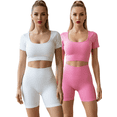 thumbnail image 1 of Set De Dos Conjunto Deportivo Unitalla Casual Mujer Short y Blusa Stretch Comodidad y Estilo, 1 of 9
