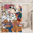 thumbnail image 1 of Cortina de ducha Crayons Shins Chans Anime, impermeable, 180 x 180 cm, 1 of 2