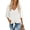 03 White, variant on Womens Tops Summer Blouses V Neck Batwing Sleeve Tops Tie Knot Chiffon Button Down Casual Blouse
