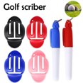 thumbnail image 2 of Marqueur de Ligne de Golf avec 2 Stylos de Marquage, Doublure de Ligne de Balle de Golf, Marquage Double Face, Aides à l'Entraînement, Accessoires de Sport Rouge, 2 of 6