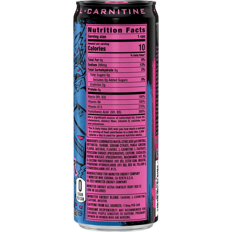 Amazon.com : Monster Energy Ultra Fantasy Ruby Red, Sugar