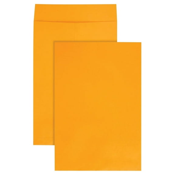 KioJJp Jumbo Envelopes, 12-1/2 x 18-1/2, Ungummed Catalog Envelopes for Storing and Organizing, 28 lb Paper, 25 per Box (QUA42353), Light Brown