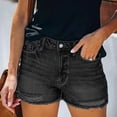 thumbnail image 2 of TAIAOJING Women Ripped Jeans Short Summer Jeans High Waist Slim Hole Denim Shorts, 2 of 4