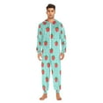 thumbnail image 3 of FORMRS Onesies Pajama for Adults Unisex Hoodie Winter Jumpsuit One Piece Sleepwear, Sizes S-2XL, Strawberry Pattern, 3 of 7