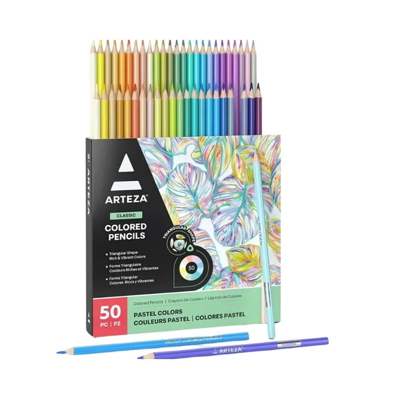 50 Lápices Junior Colores Pastel Arteza Classic Dibujo