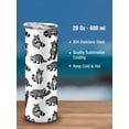thumbnail image 4 of WIRESTER 20oz Stainless Steel Tumbler with Plastic Straw for Coffee, Tea, Shake, Smoothie, Wine, Water, Hot Cold Drink - Raccoon Funny Playful Postures, 4 of 6