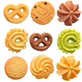 thumbnail image 2 of 9pcs 3D Resin Cookie Biscuit Fridge Magnets Set - Cute Food Shaped Stickers Kitchen & Office Decor, Locker Whiteboard Magnets, 2 of 5