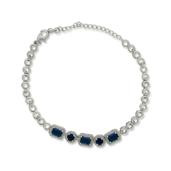 Kaash Customs Silver Plated Adjustable CZ Stone Beautiful Anklet Bracelet Handmade Summer Jewelry for Women and Girls Best Gift for Her on Christmas and Wedding