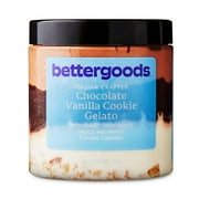 bettergoods Chocolate Vanilla Cookie Gelato, 16 fl oz (Frozen)